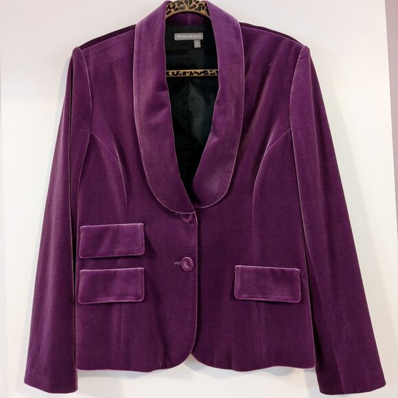Tristan & Iseut Purple Velvet Jacket - Picture 1 of 1